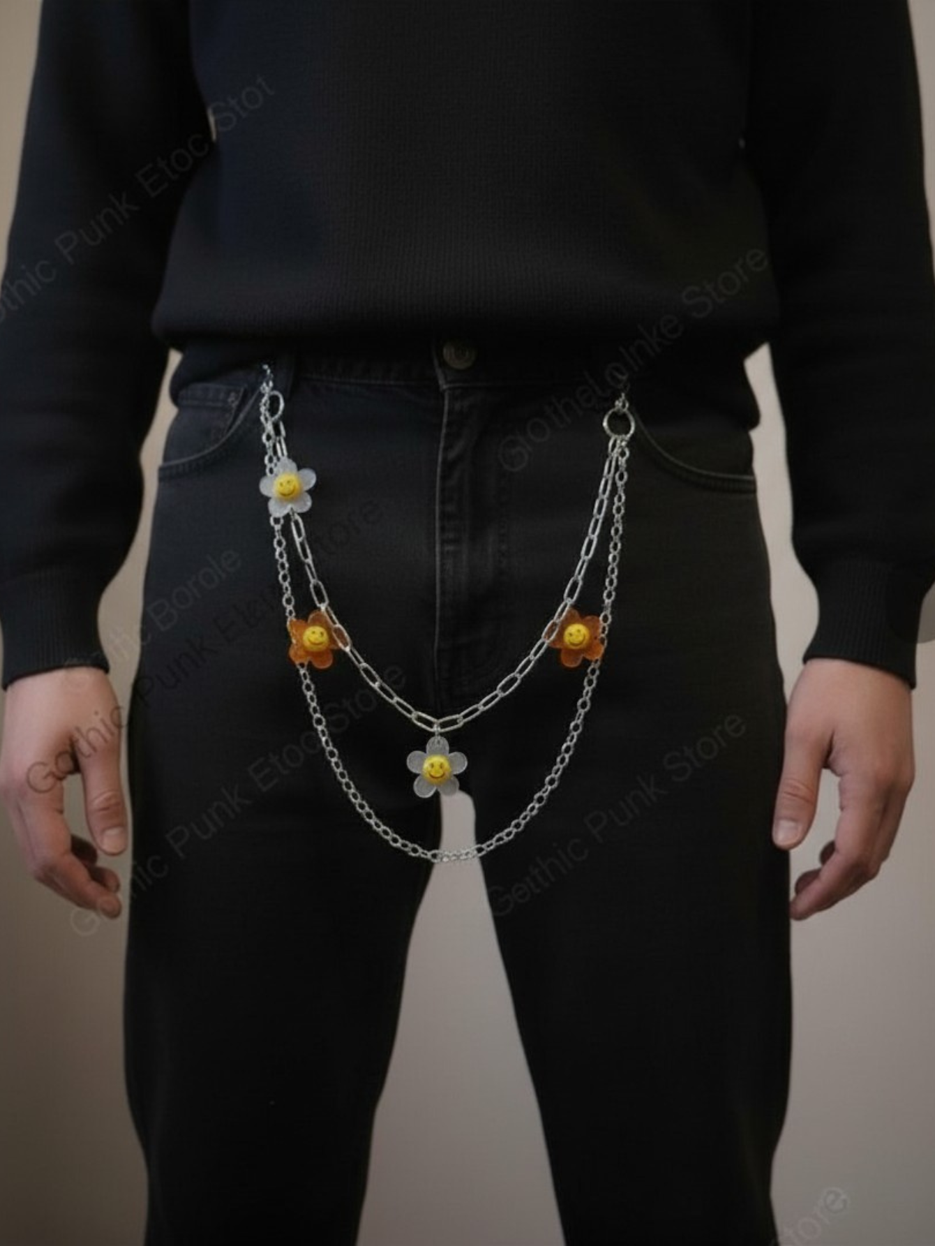 Daisy Beaded Rainbow Chain