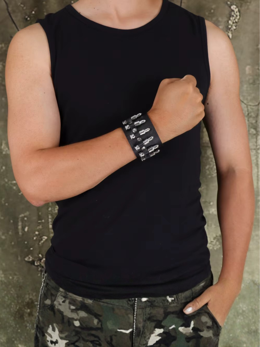 Bullet Bracelet Punk ,Tactical Gun