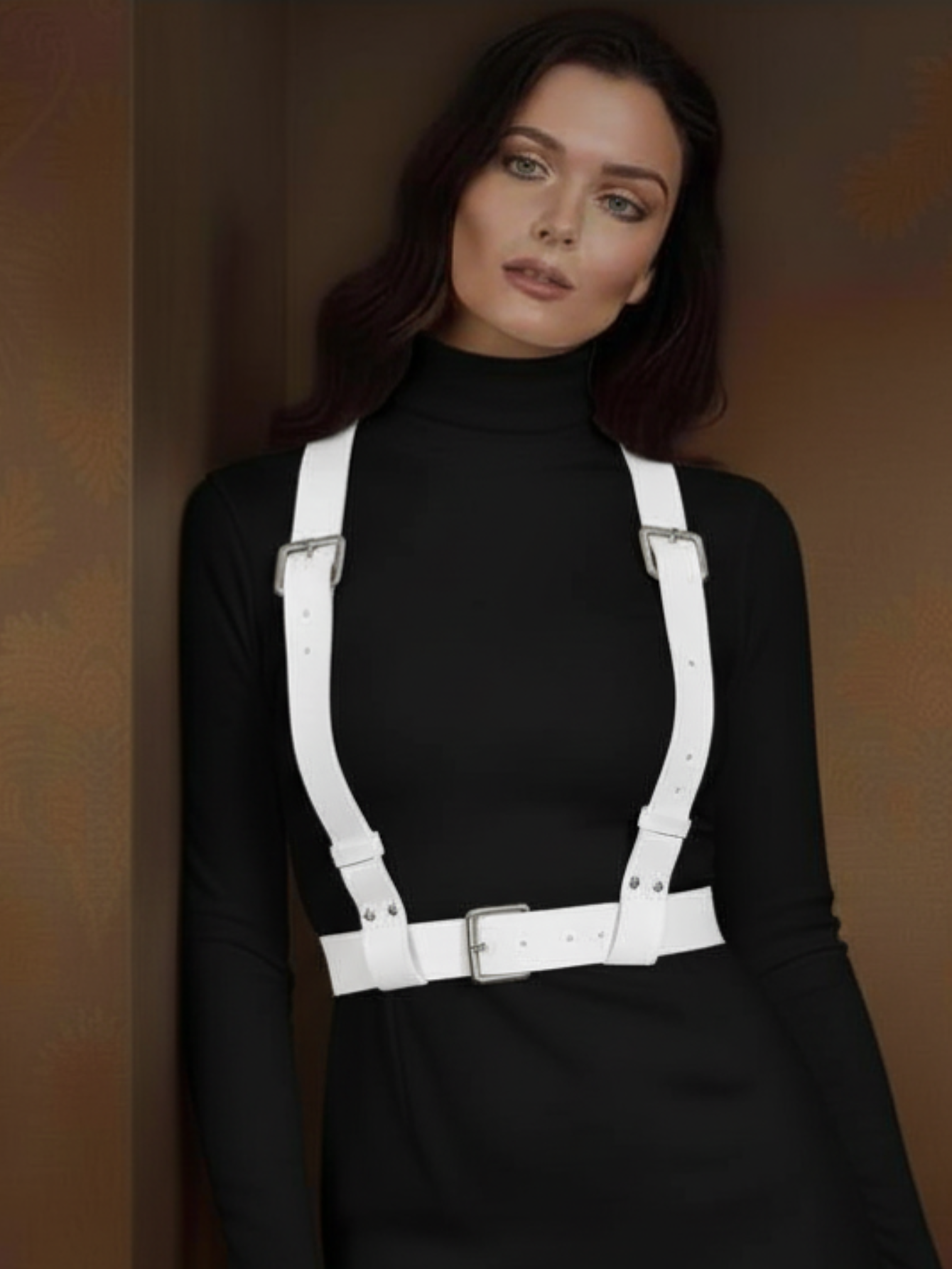 Vegan Leather Suspenders