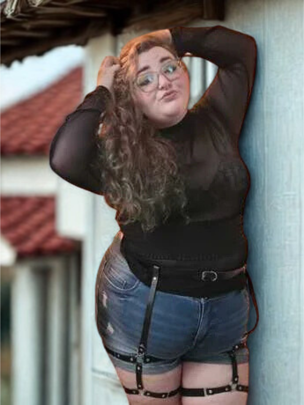 Vegan Leather Leg Harness