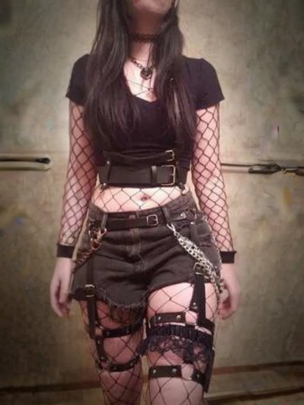 Vegan Leather Leg Harness