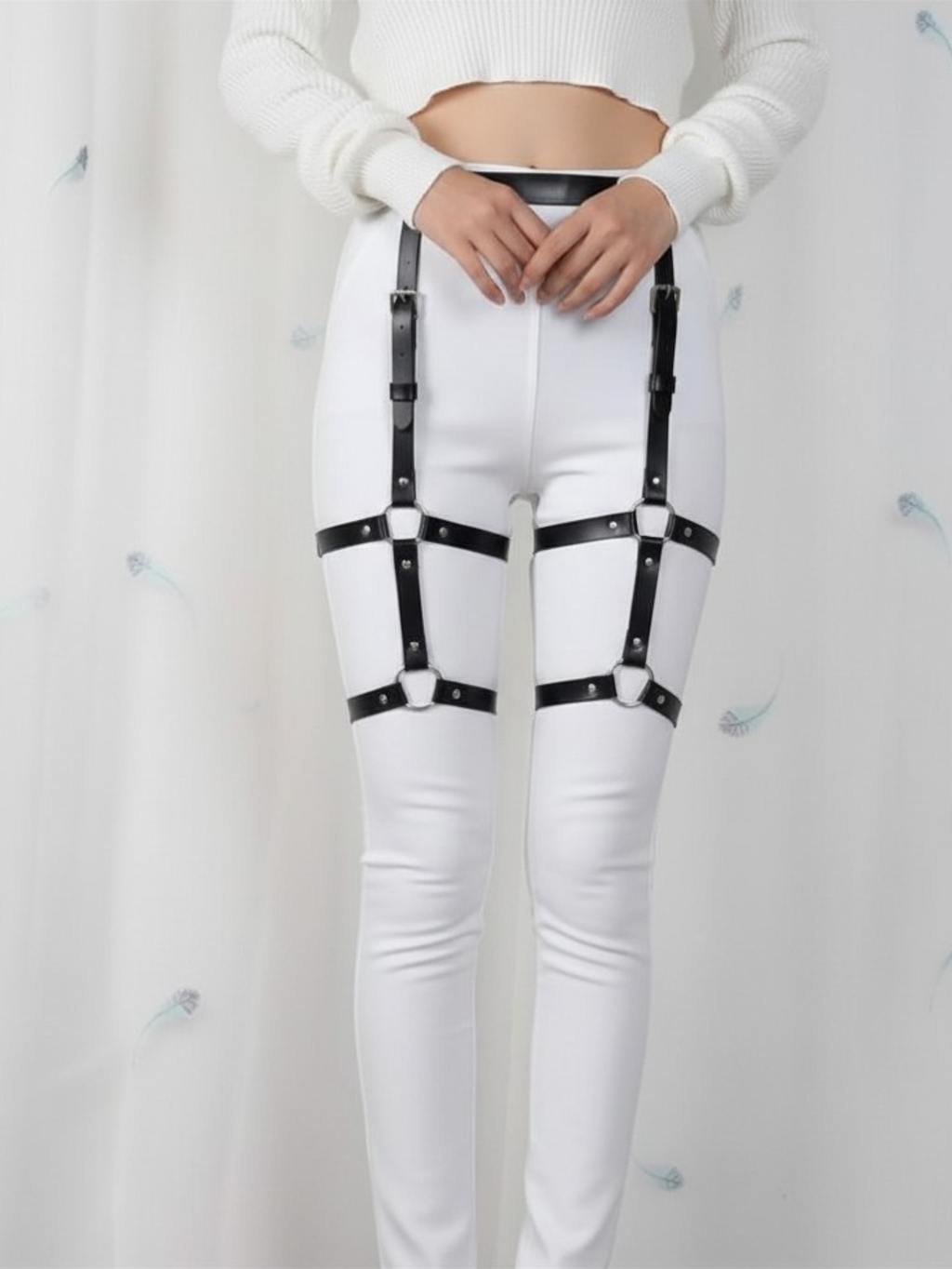 Vegan Leather Leg Harness