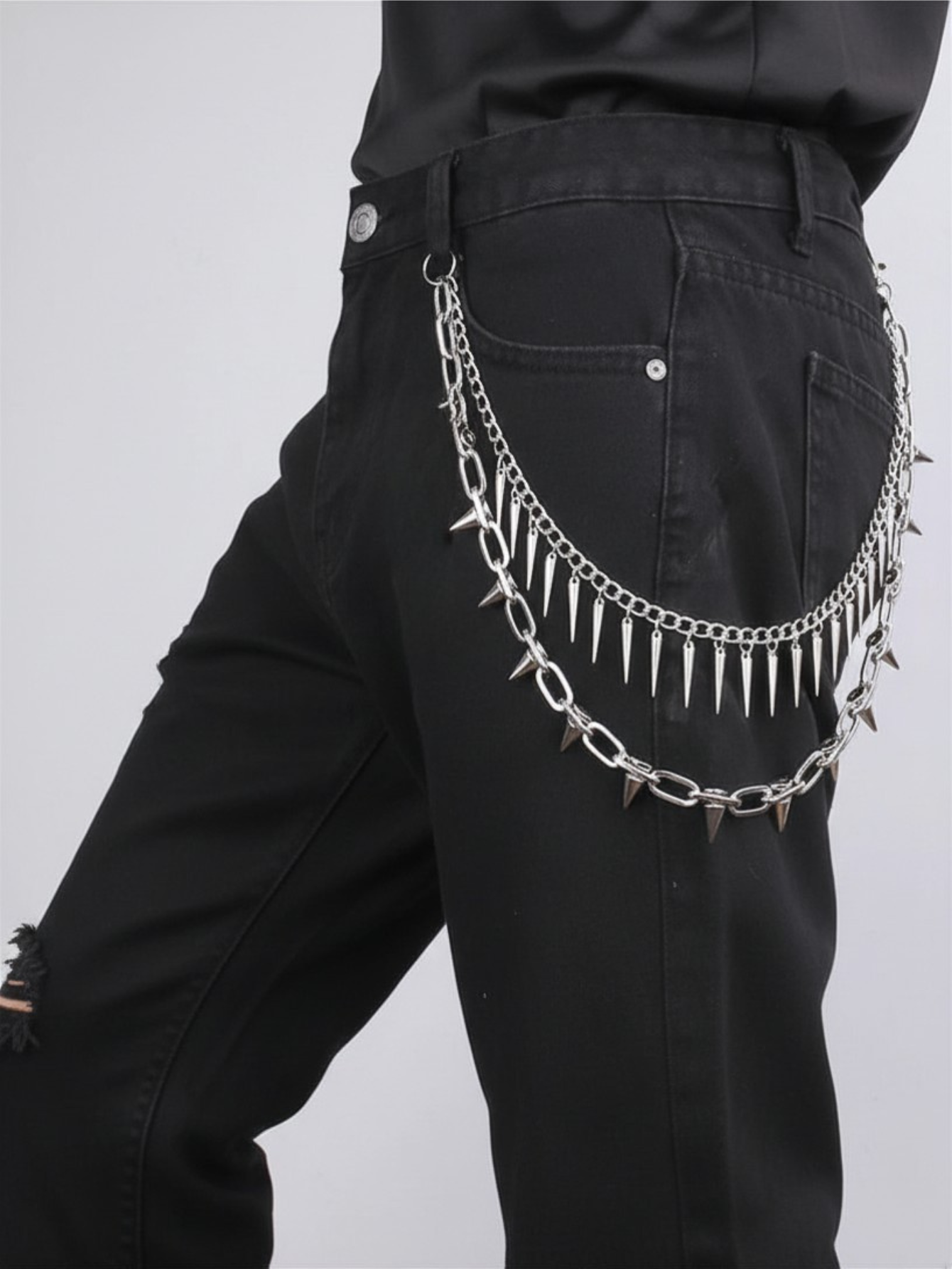 Spiked Goth Wallet Chain