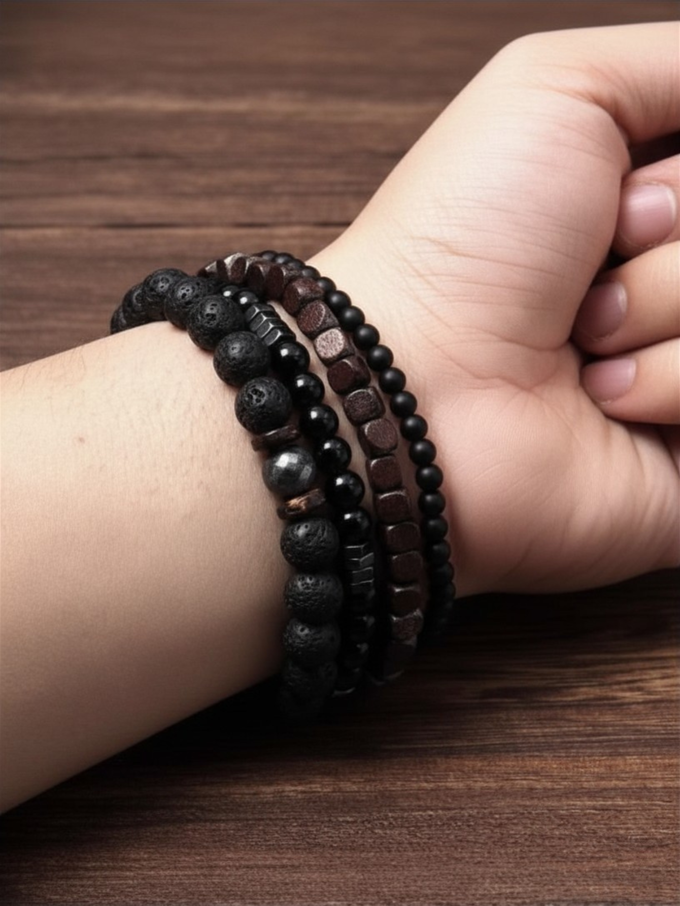 Minimalist Bead Bracelet Set