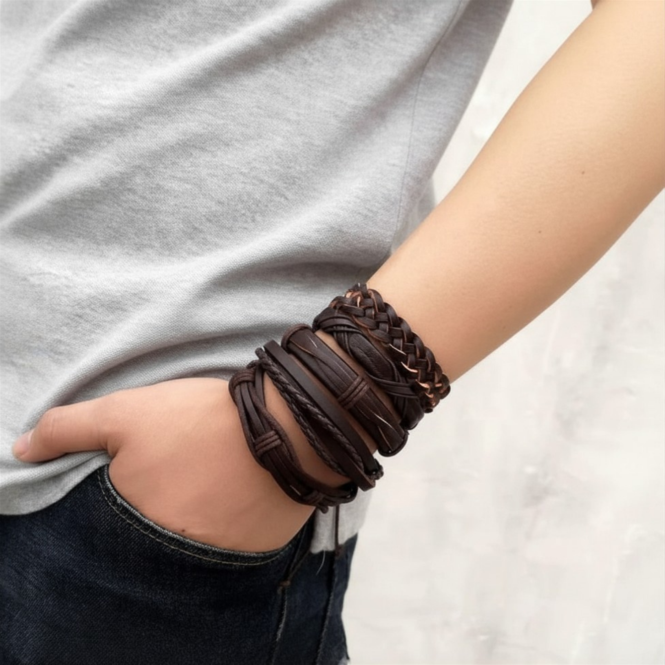 Brown Bracelet 5pc Set