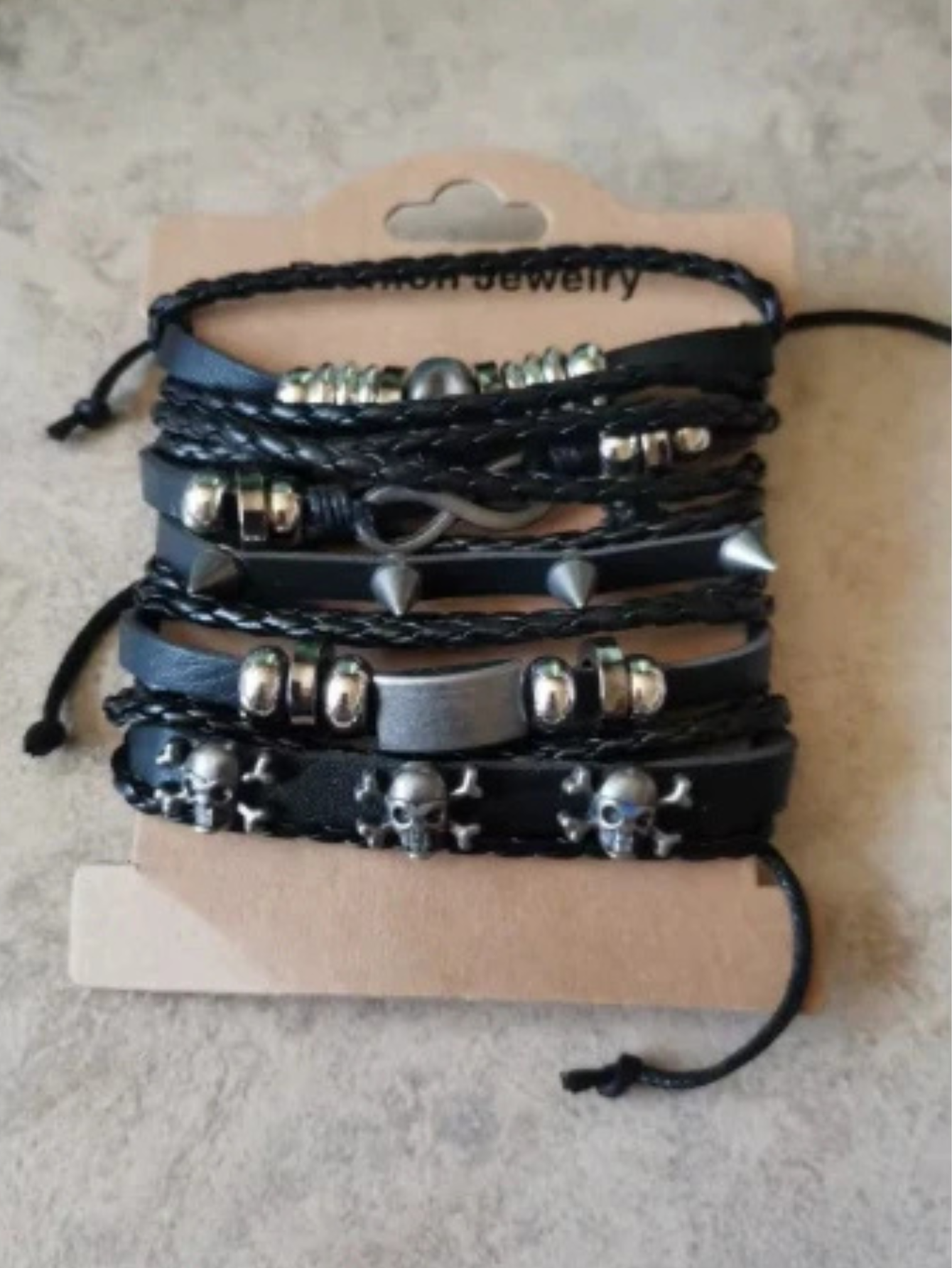 Spiked Punk Bracelet Set