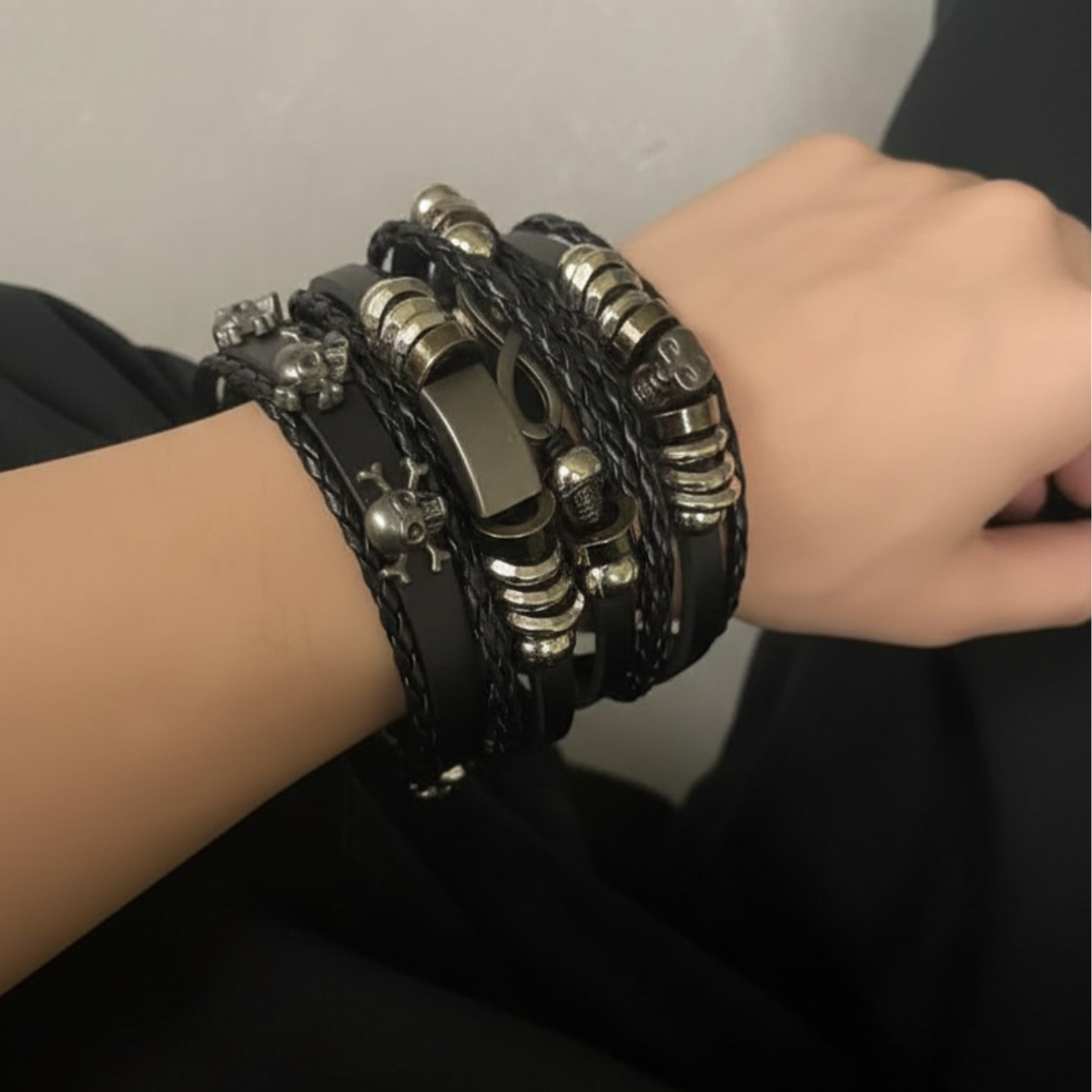 Spiked Punk Bracelet Set