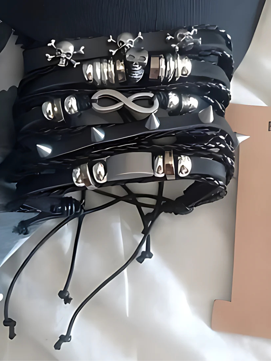 Spiked Punk Bracelet Set