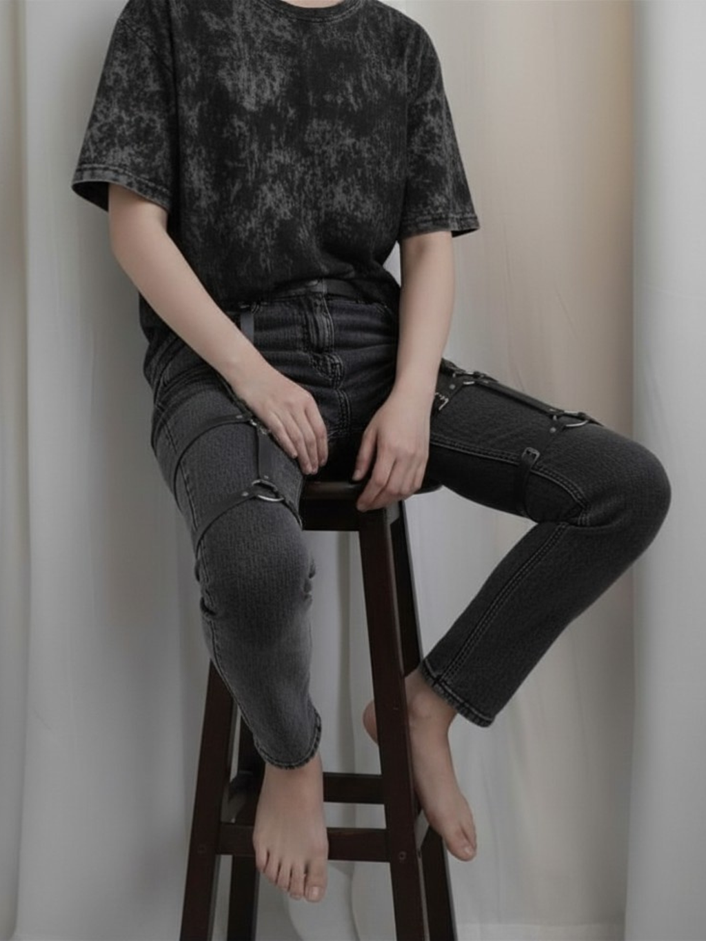 Vegan Leather Leg Harness