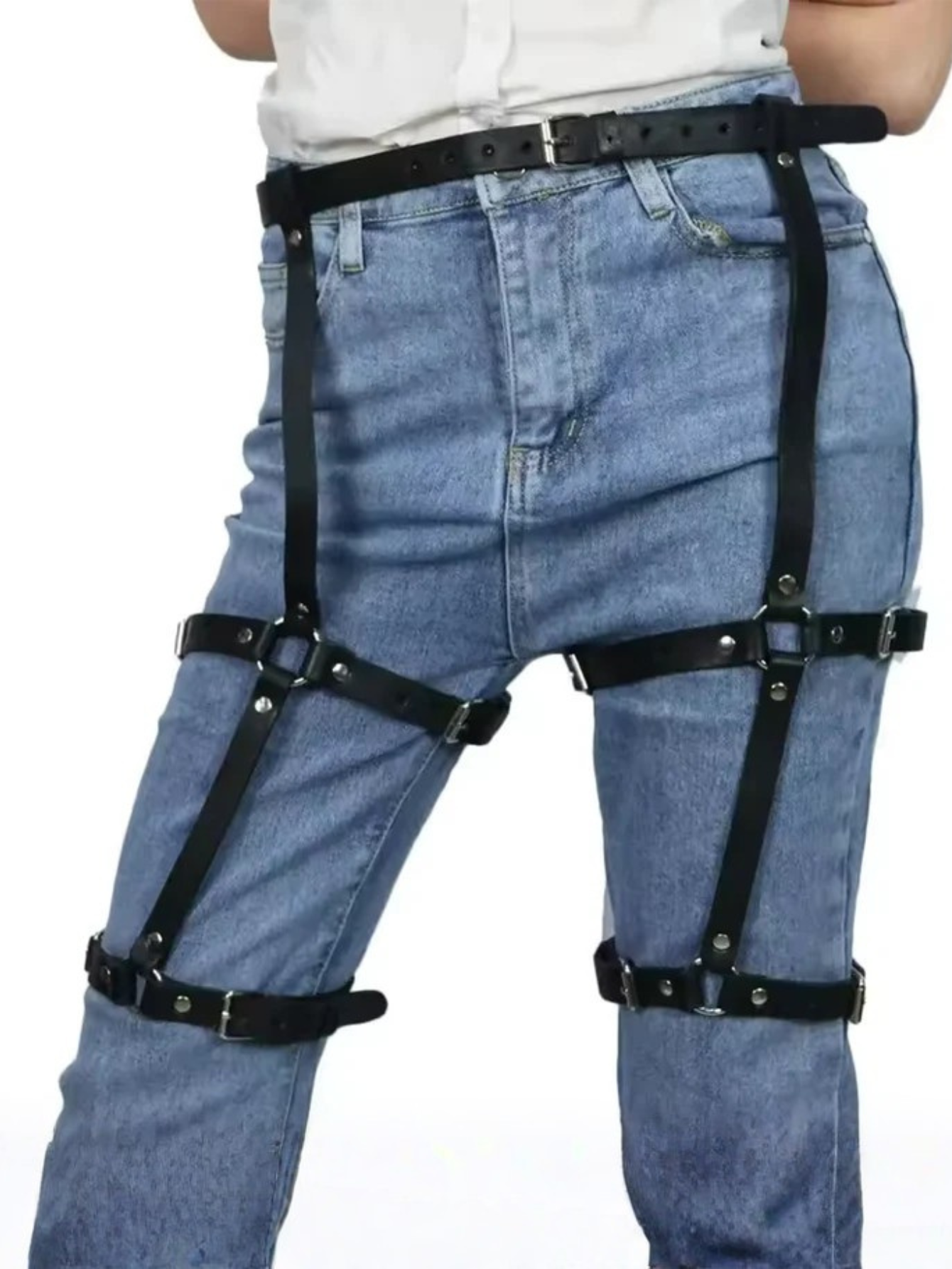 Vegan Leather Leg Harness