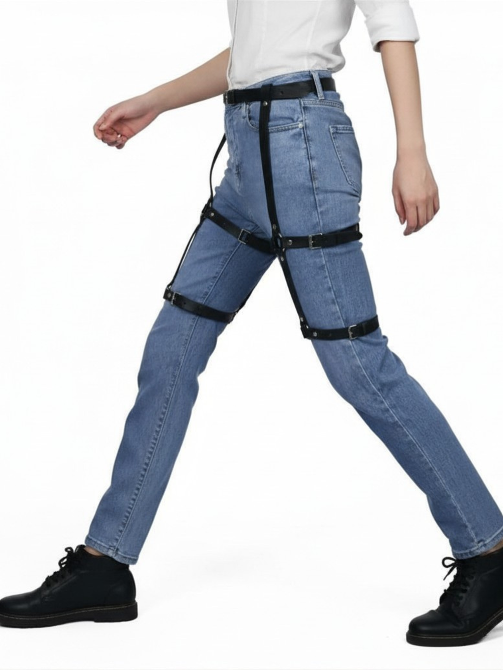 Vegan Leather Leg Harness