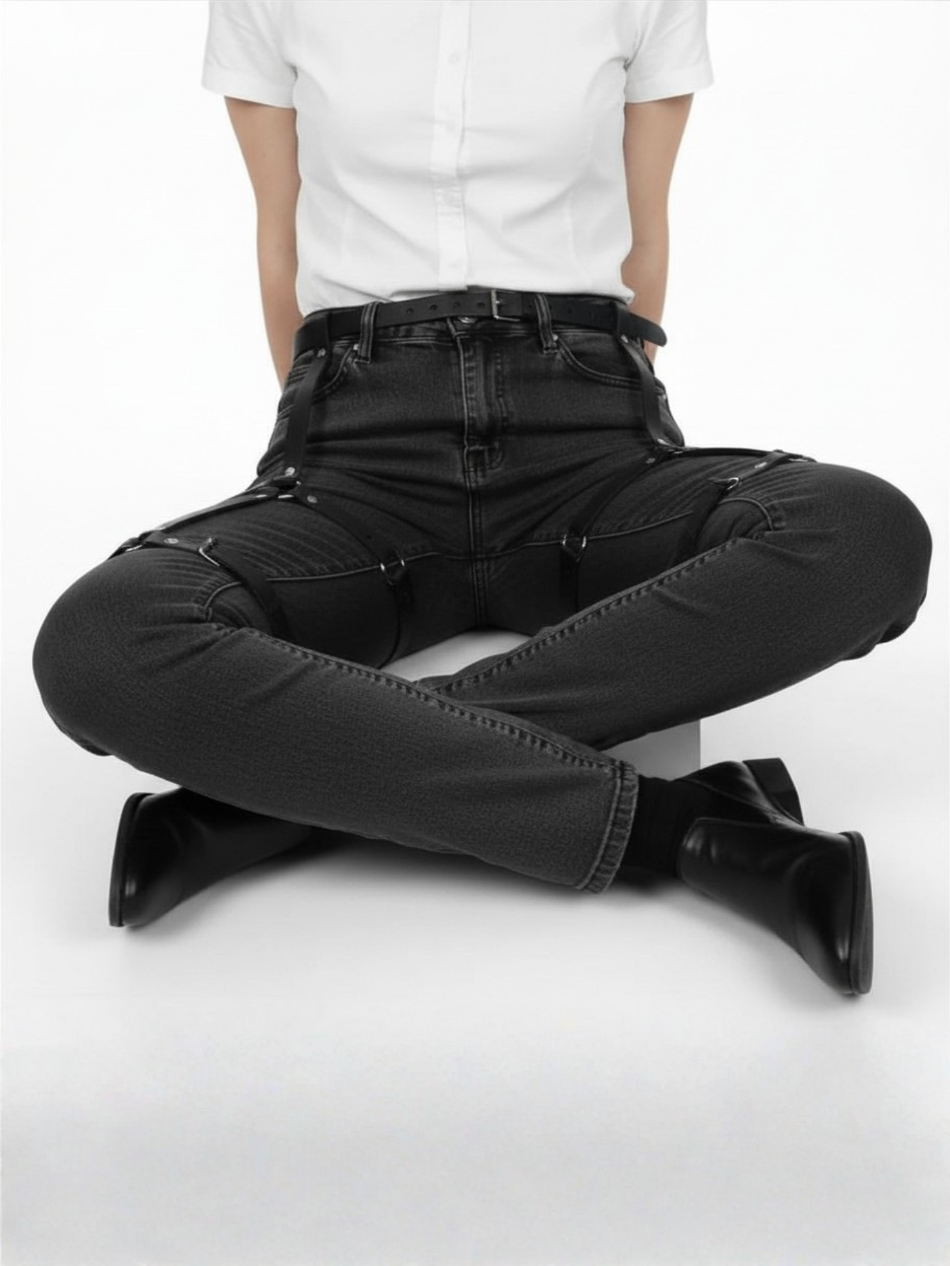 Vegan Leather Leg Harness
