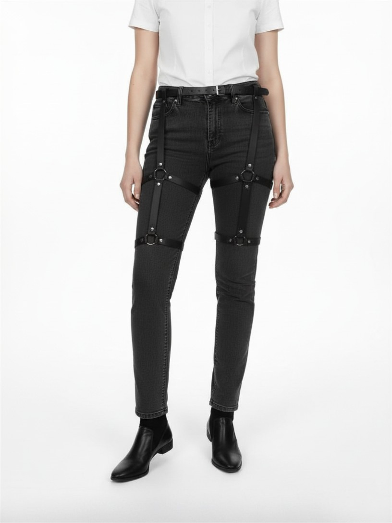 Vegan Leather Leg Harness