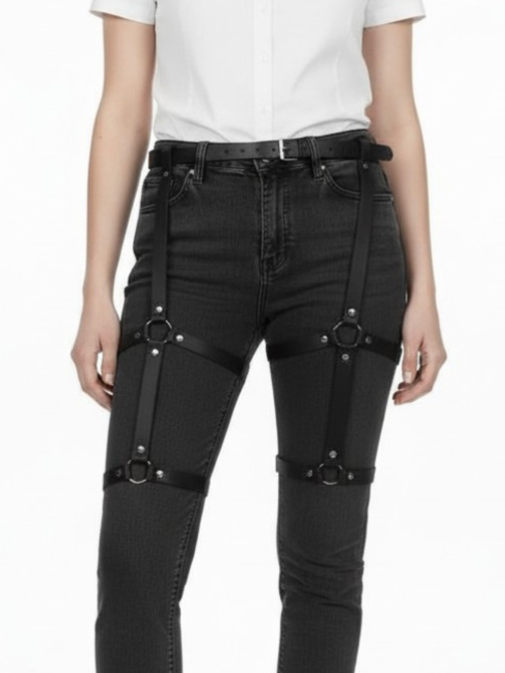 Vegan Leather Leg Harness
