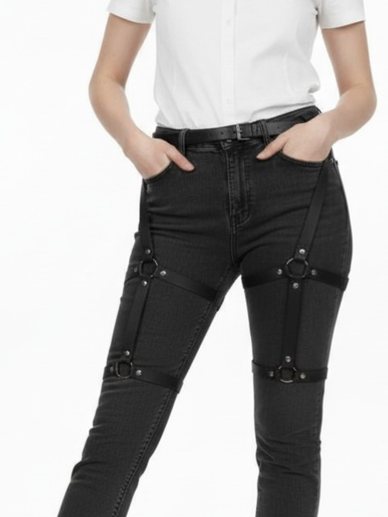 Vegan Leather Leg Harness