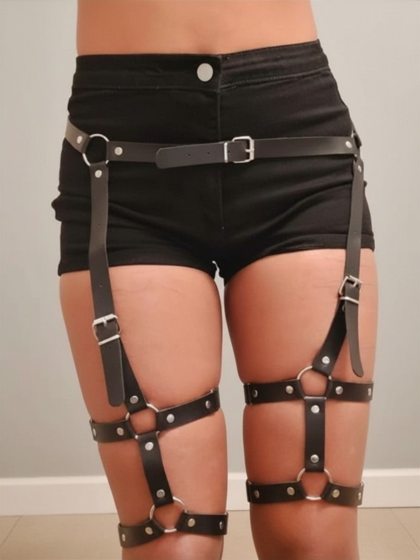Vegan Leather Leg Harness