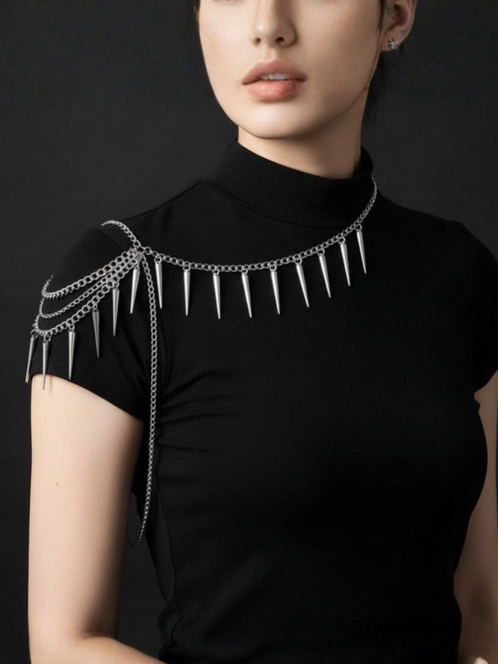 Spiked Shoulder Necklace
