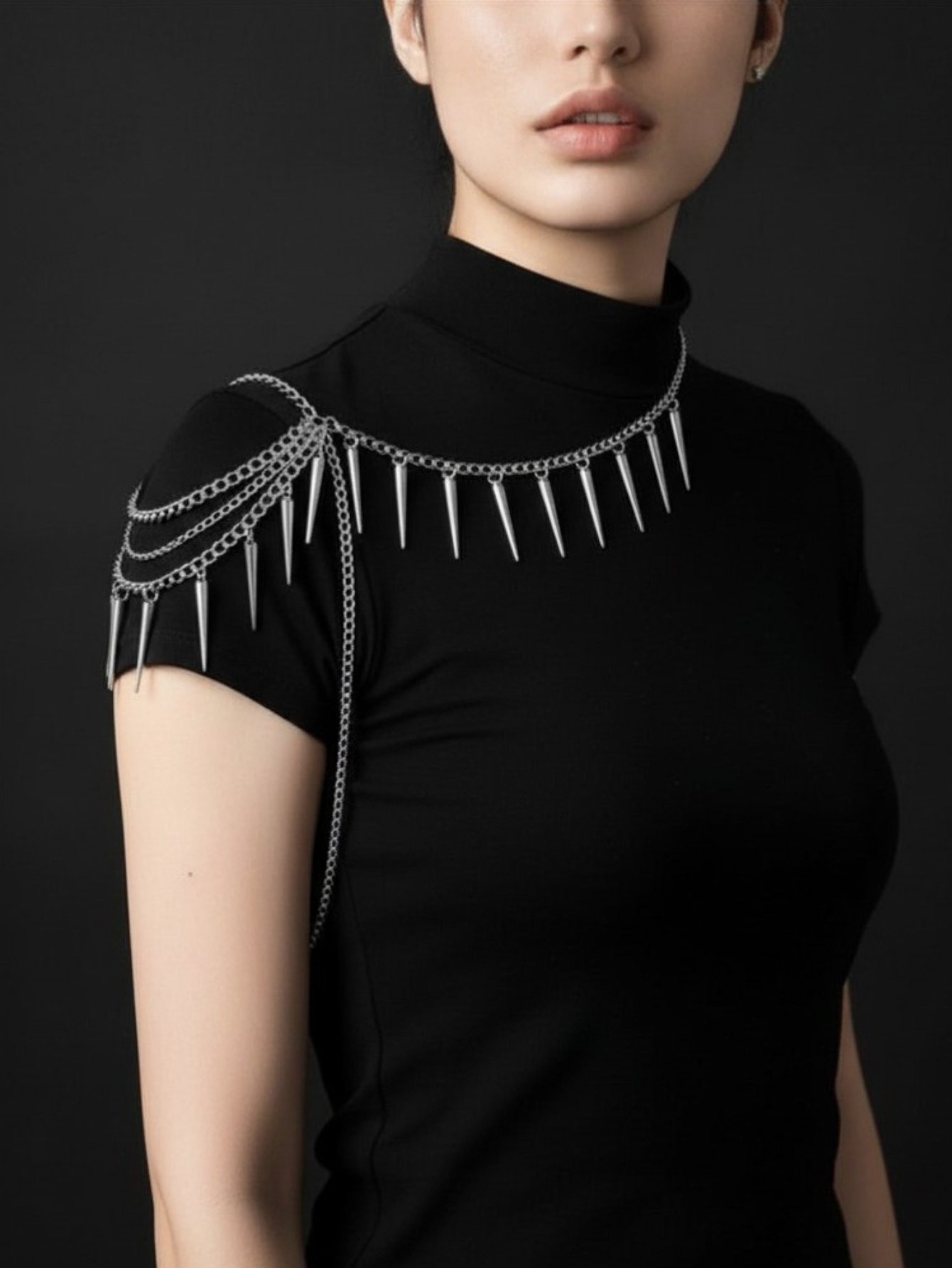 Spiked Shoulder Necklace