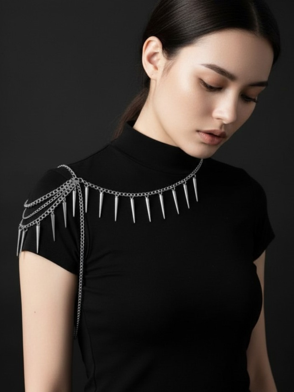 Spiked Shoulder Necklace