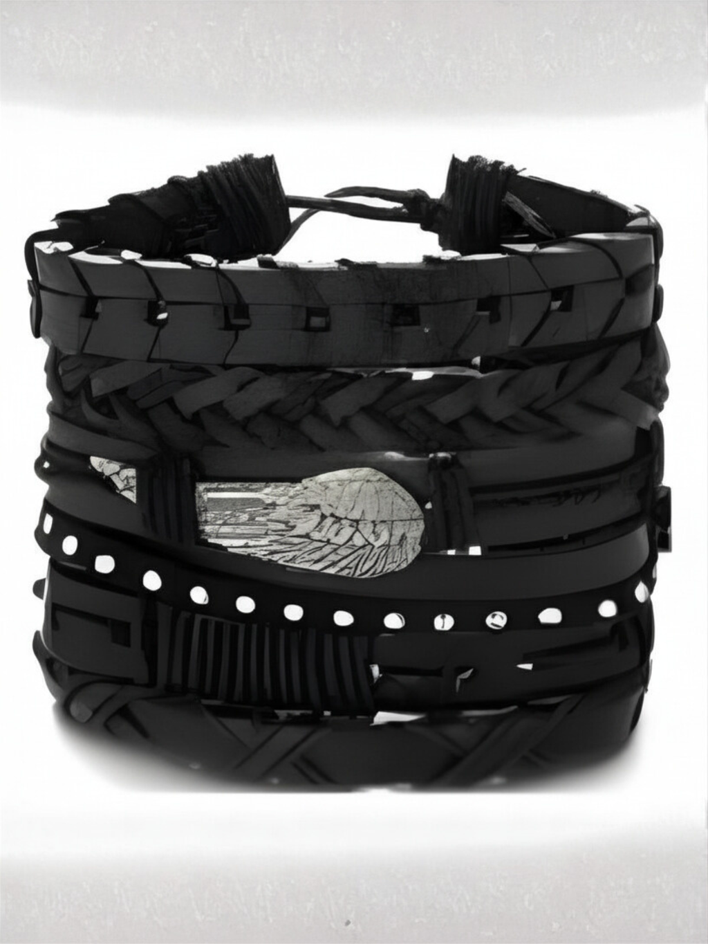 Black Rock Star Bracelet Set