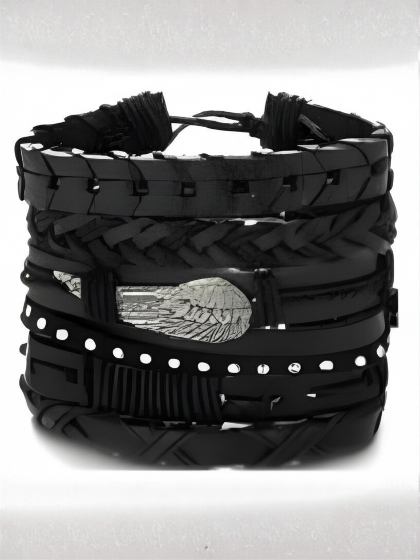 Black Rock Star Bracelet Set