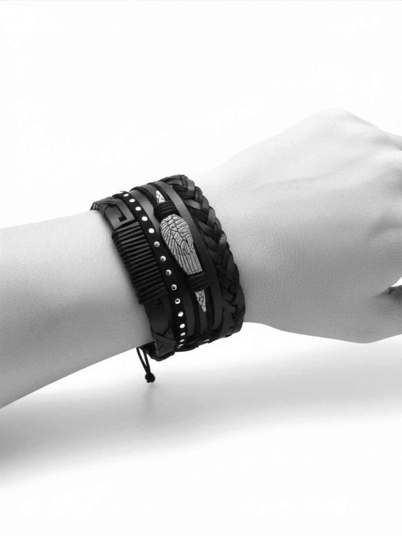 Black Rock Star Bracelet Set