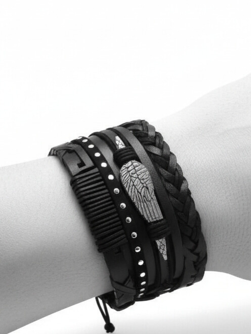 Black Rock Star Bracelet Set