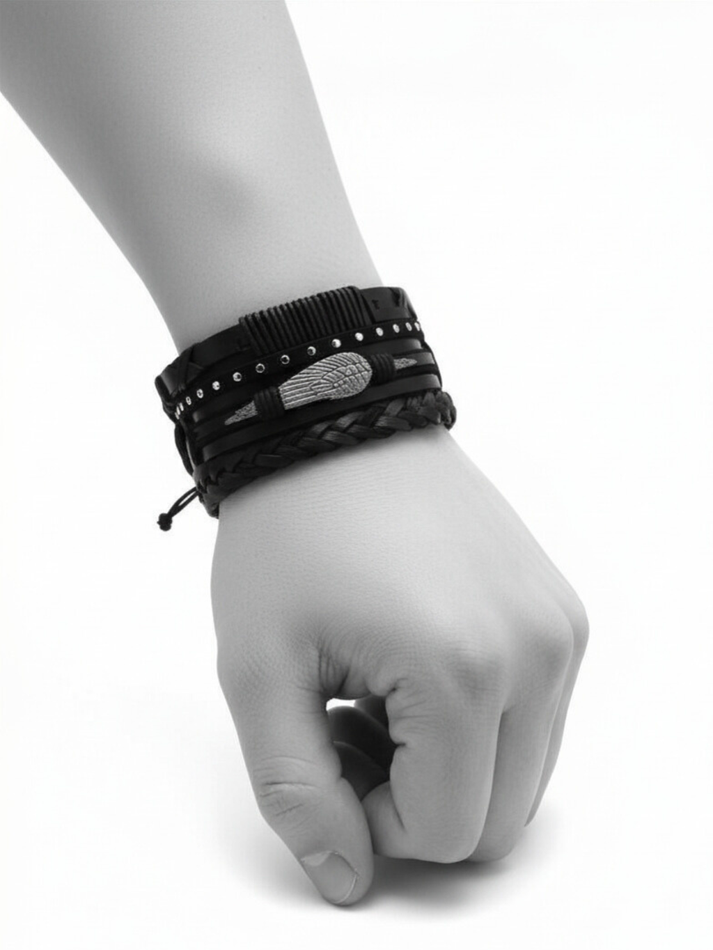 Black Rock Star Bracelet Set
