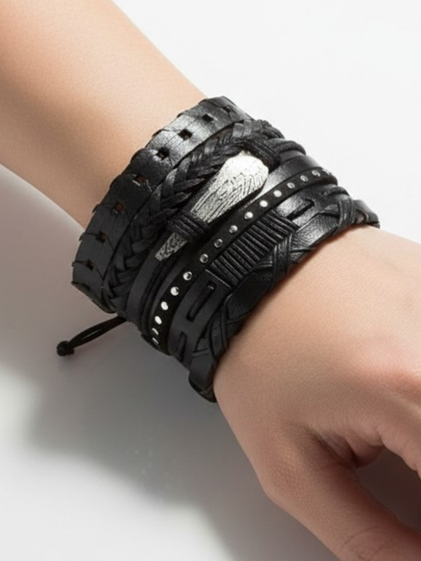 Black Rock Star Bracelet Set