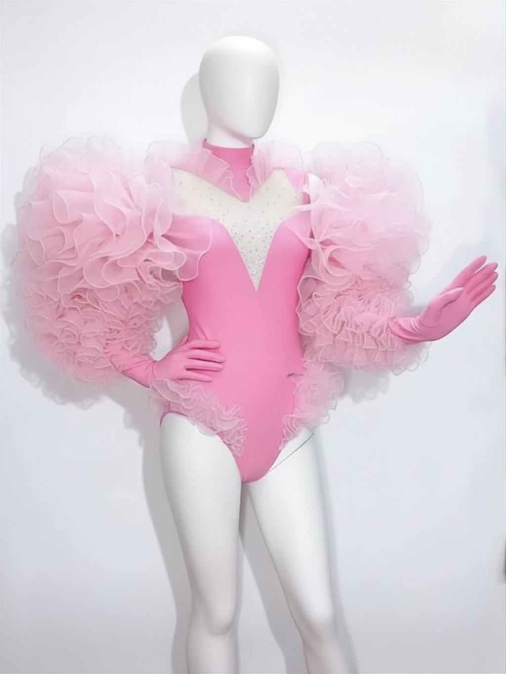 Pink Heart monokini costume