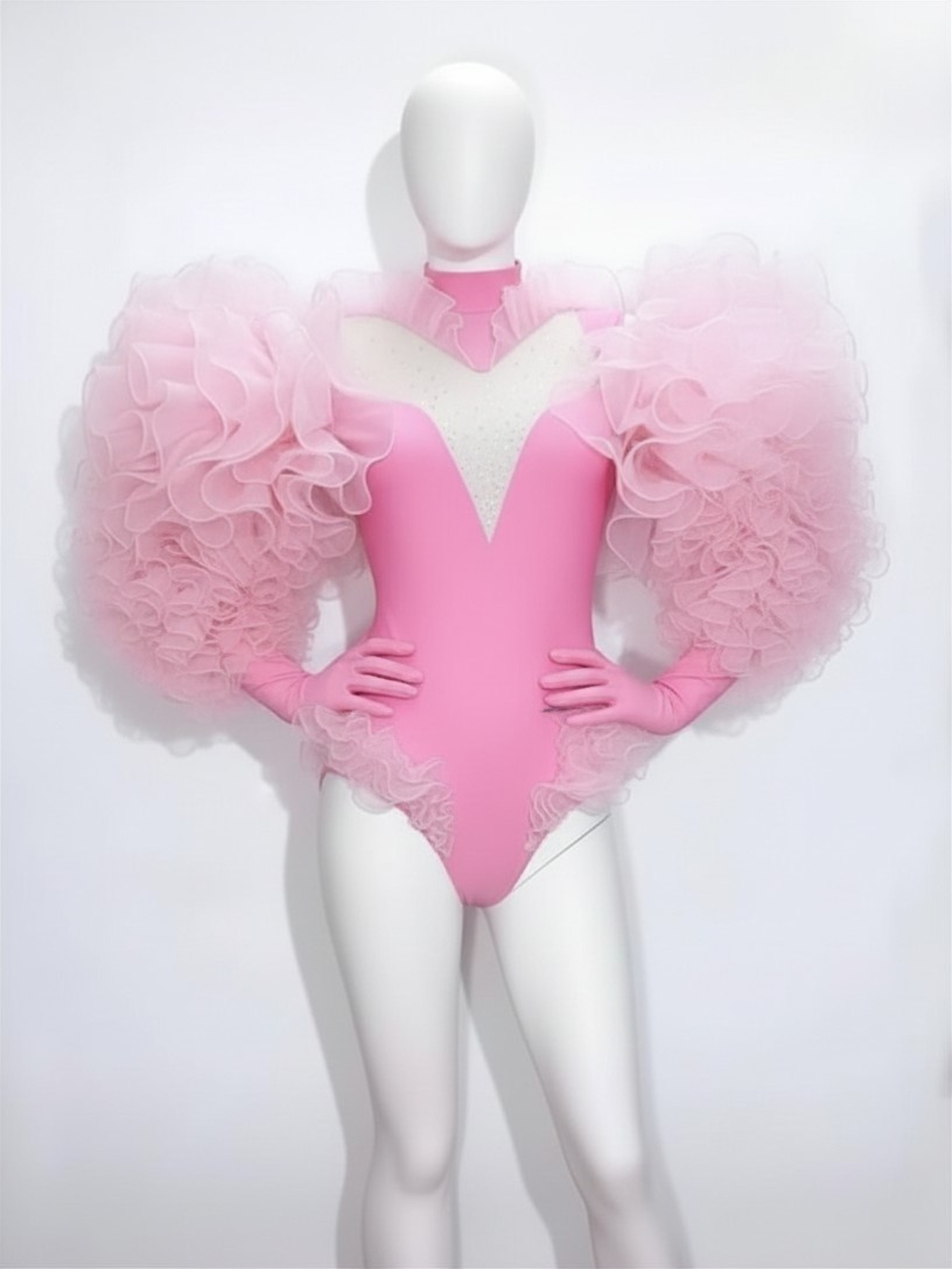 Pink Heart monokini costume