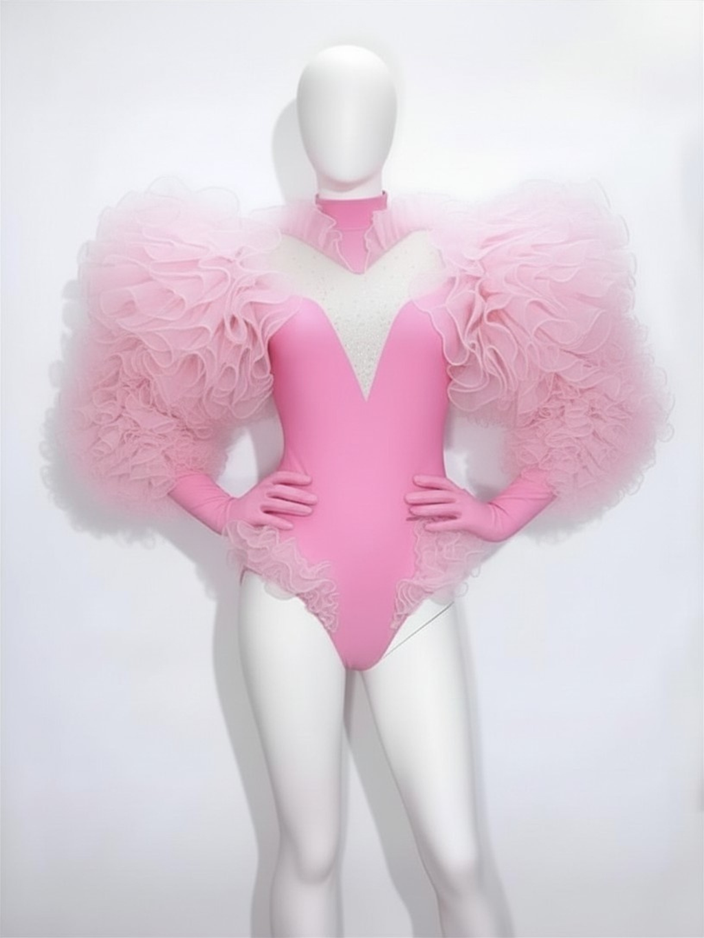 Pink Heart monokini costume