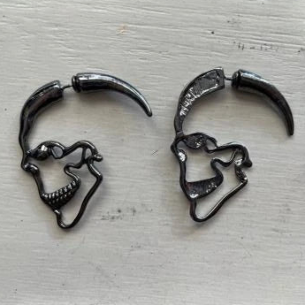 Skeleton Goth 3D Earrings