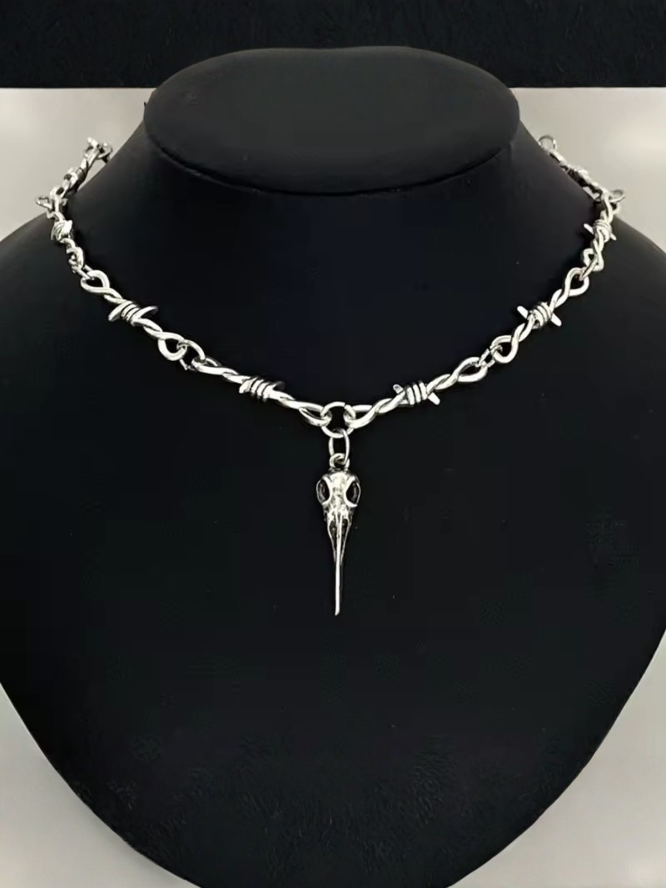 Barbed Wire Plague Doctor Chain Necklace