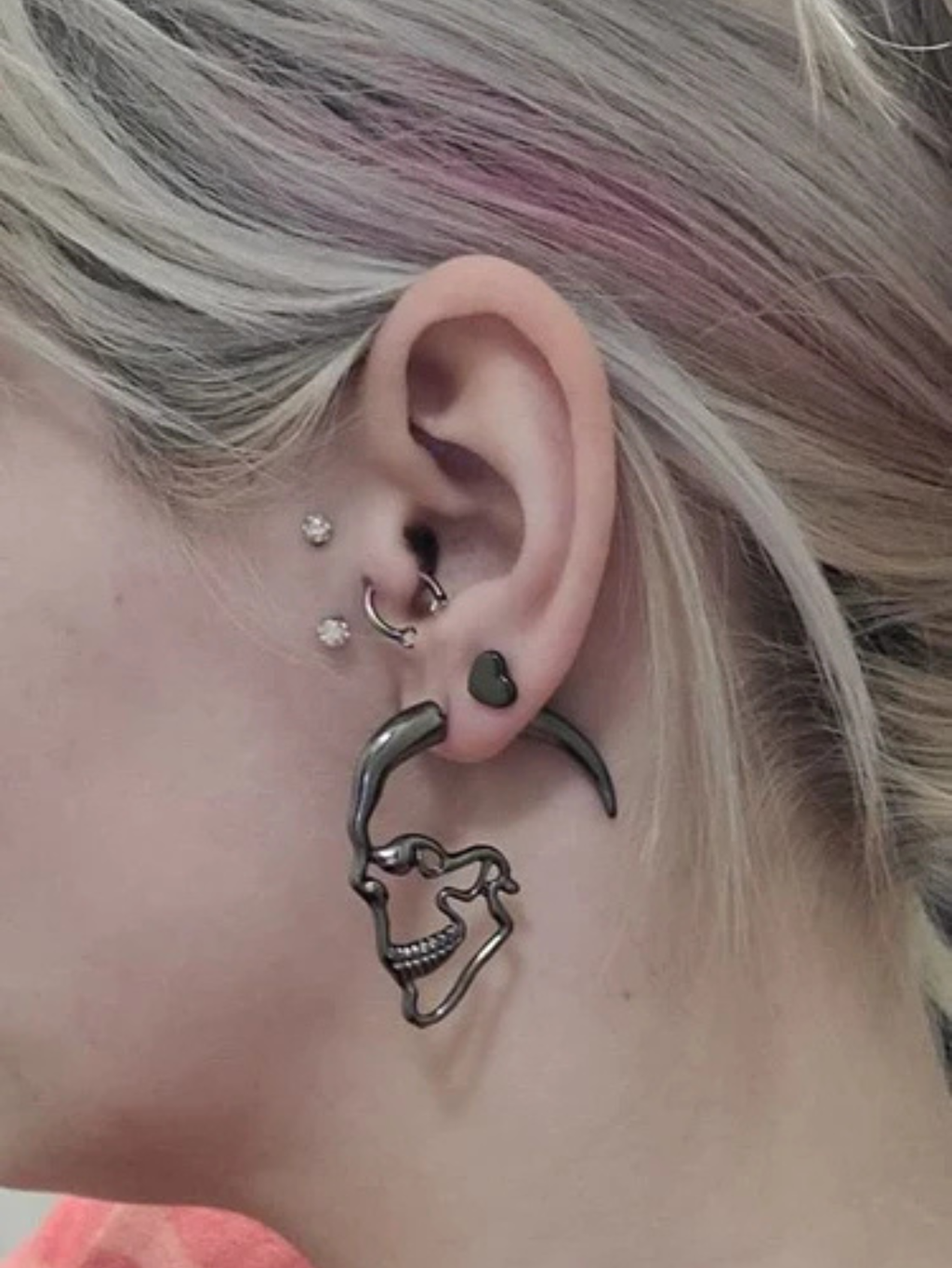 Skeleton Goth 3D Earrings