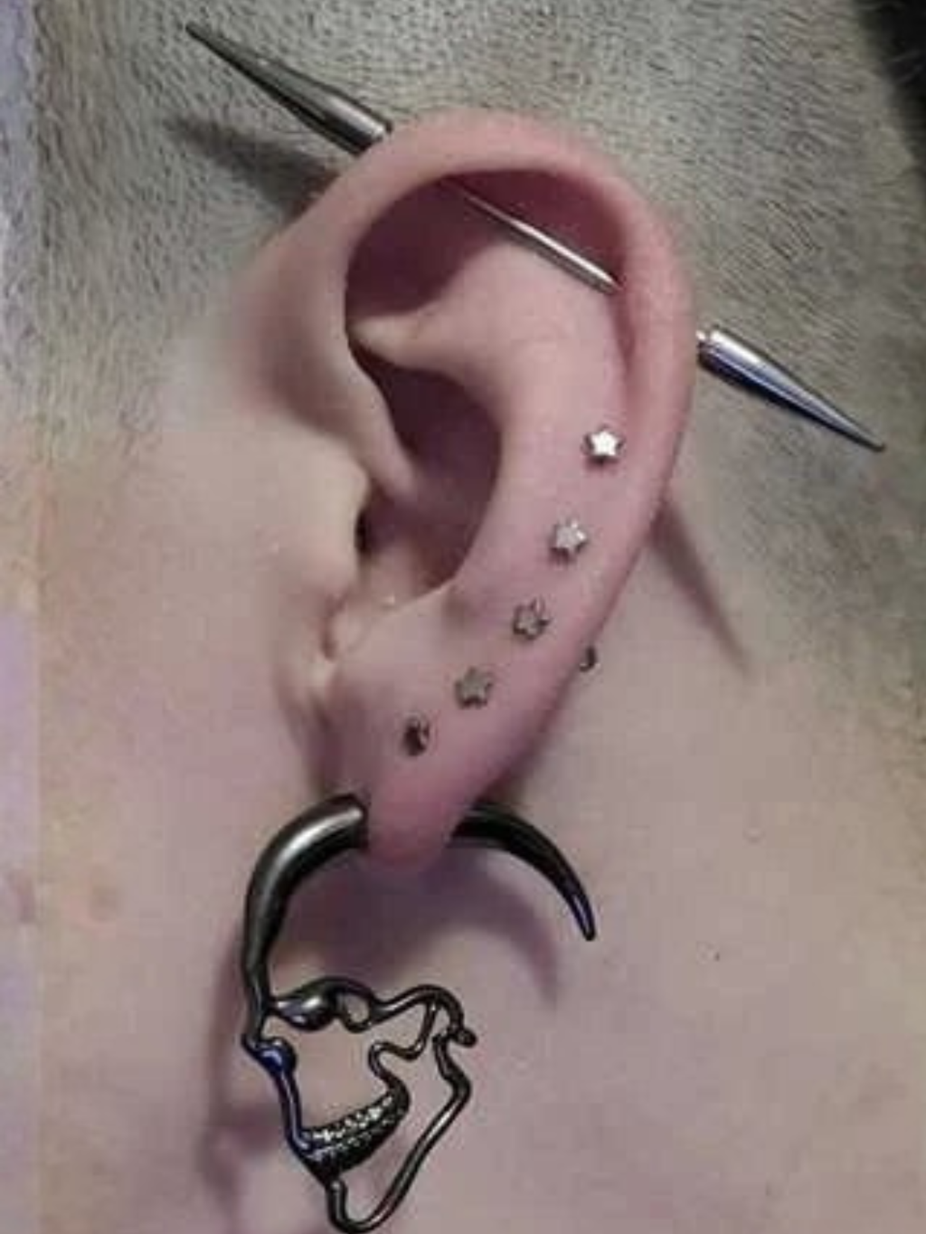 Skeleton Goth 3D Earrings