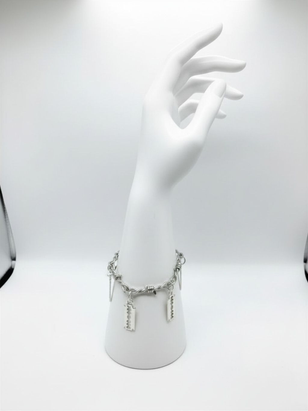 Barbed Wire Razor Blade Chain Necklace