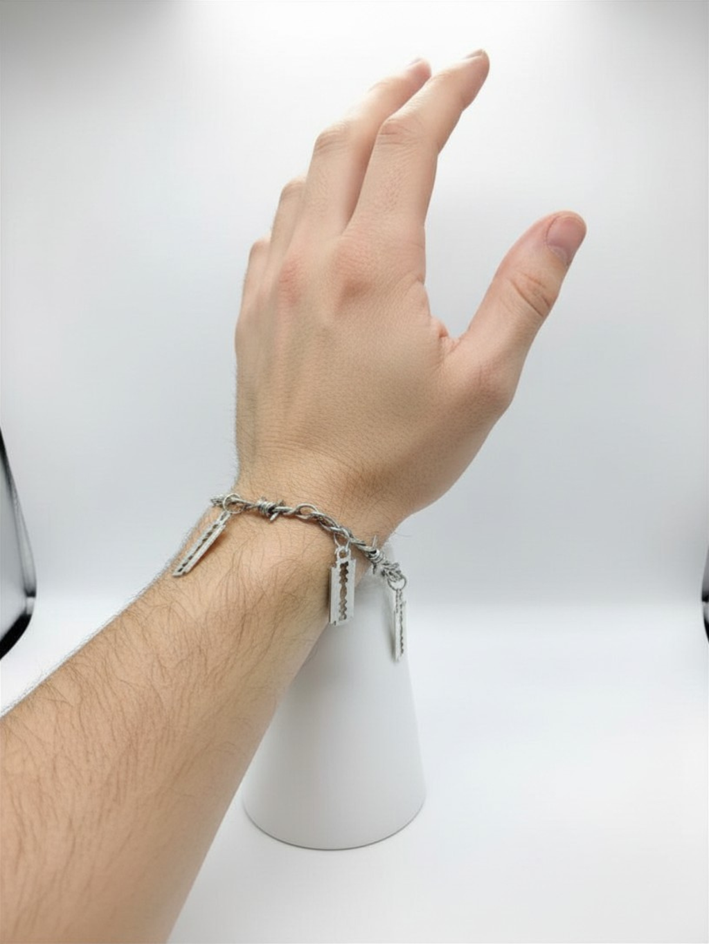 Barbed Wire Razor Blade Chain Necklace