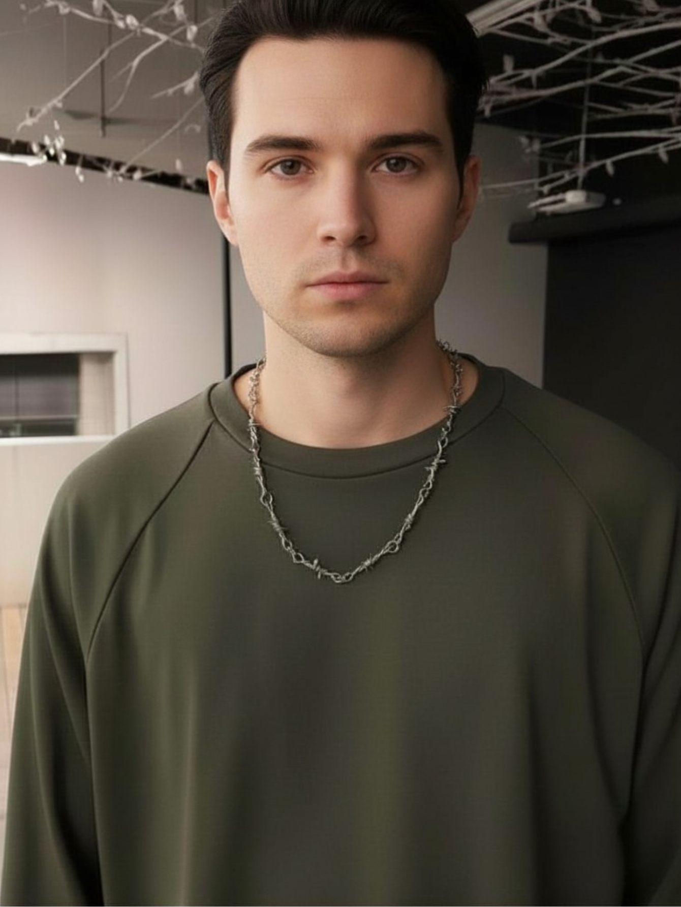 Barbed Wire Chain Necklace