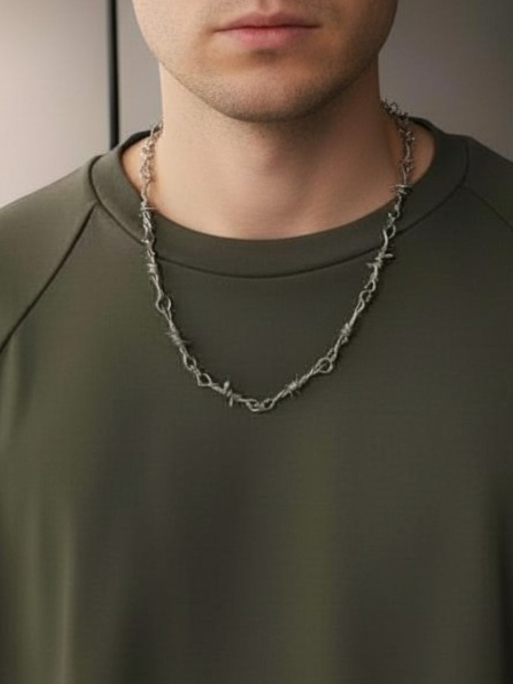 Barbed Wire Chain Necklace