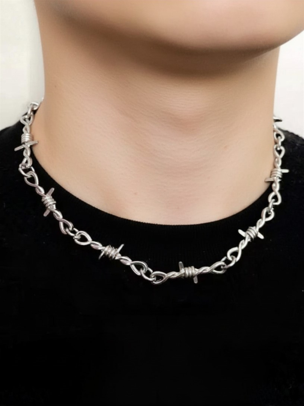 Barbed Wire Chain Necklace