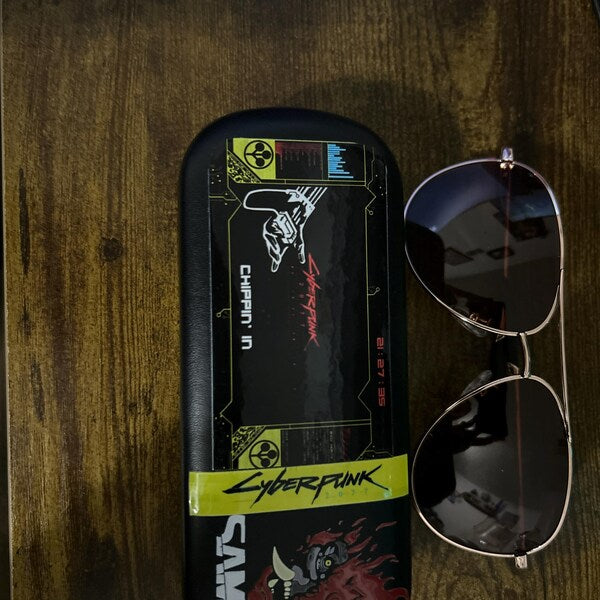 Johnny Silverhand Sunglasses with Case: Cyberpunk 2077