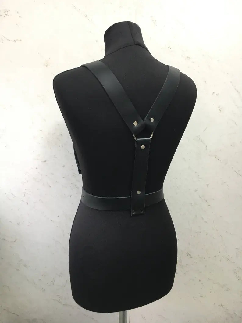 Plus Size Leather Suspenders