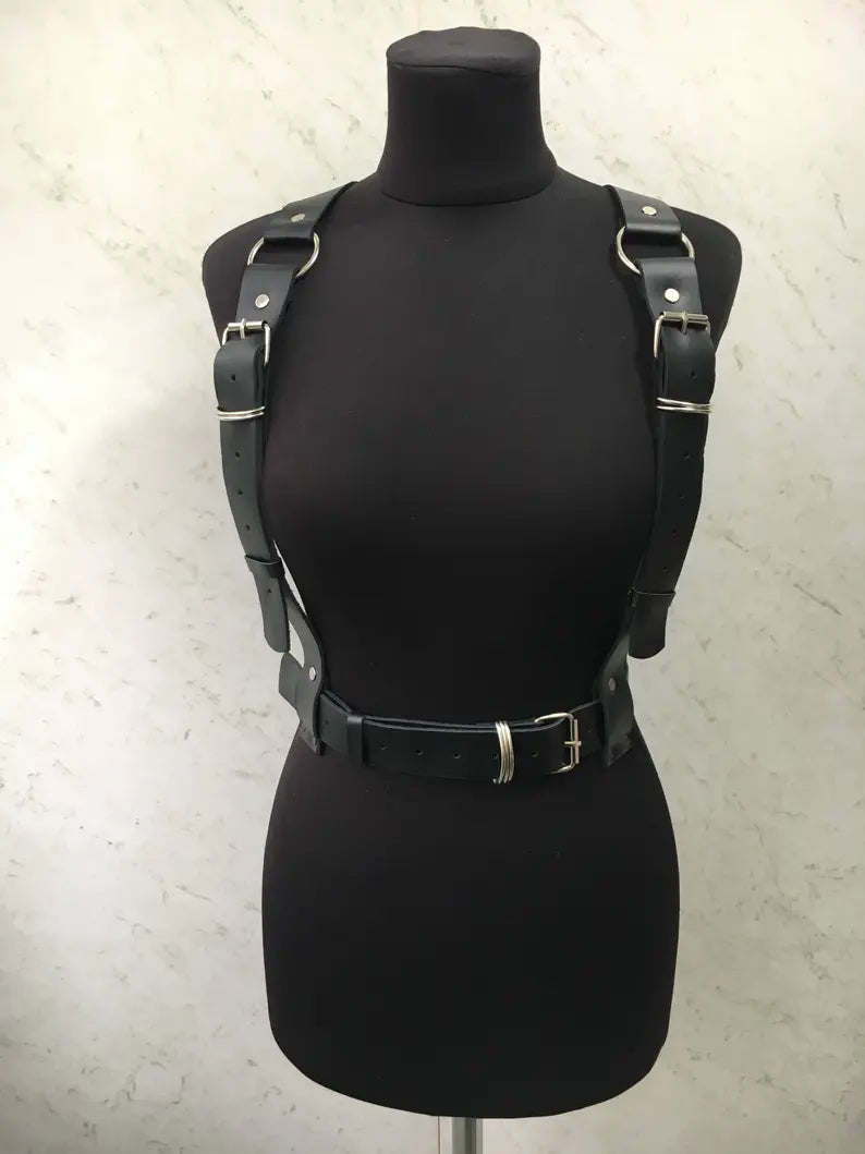 Vegan Leather Suspenders