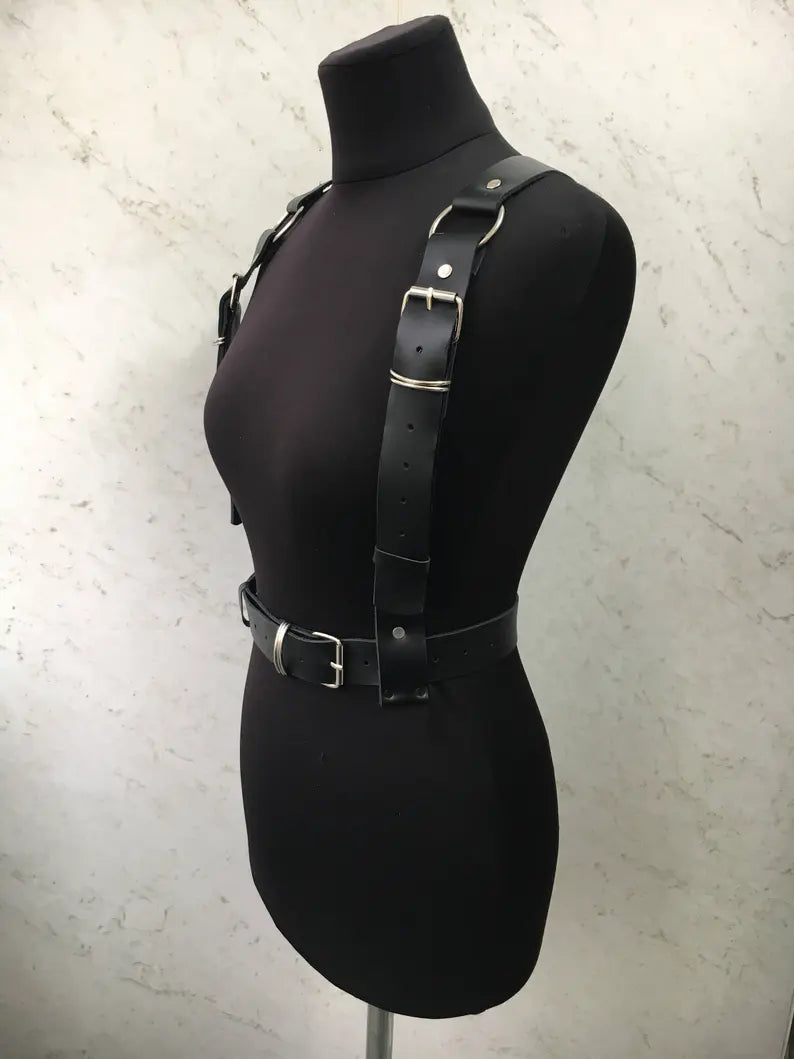 Vegan Leather Suspenders