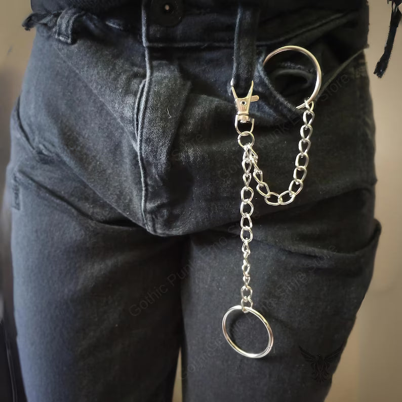 Y2K O-Ring Pants Chain