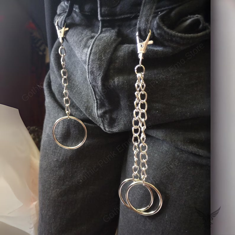 Y2K O-Ring Pants Chain