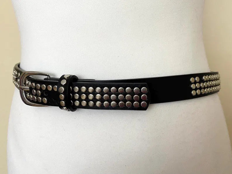 Rivet Stud Button Belt
