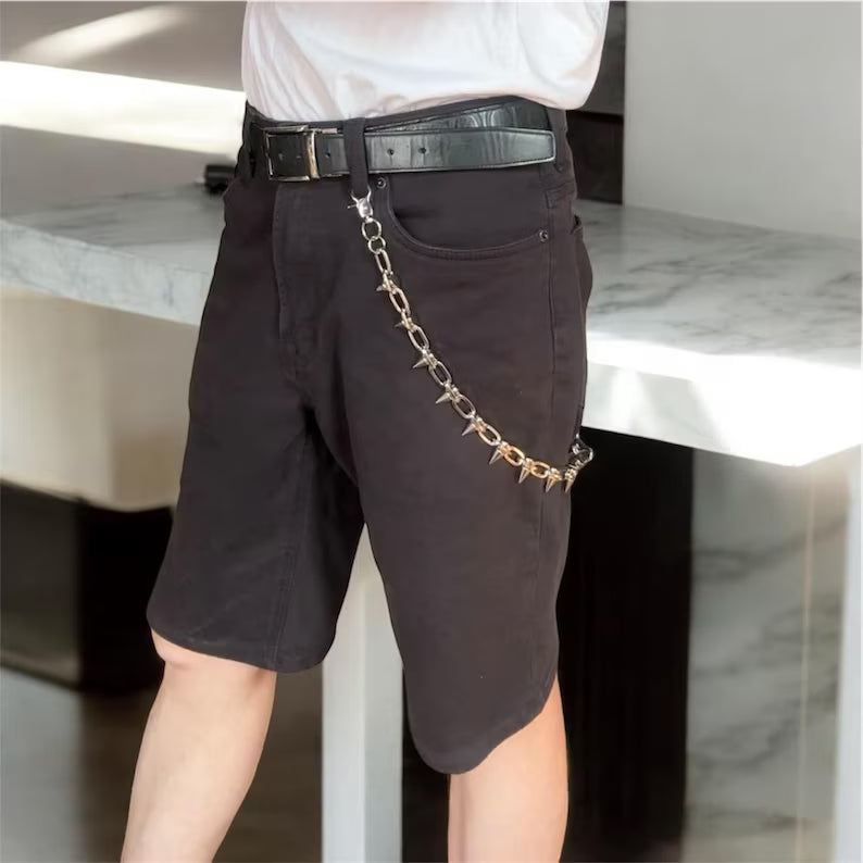 Spiked Punk Wallet Chain Emo