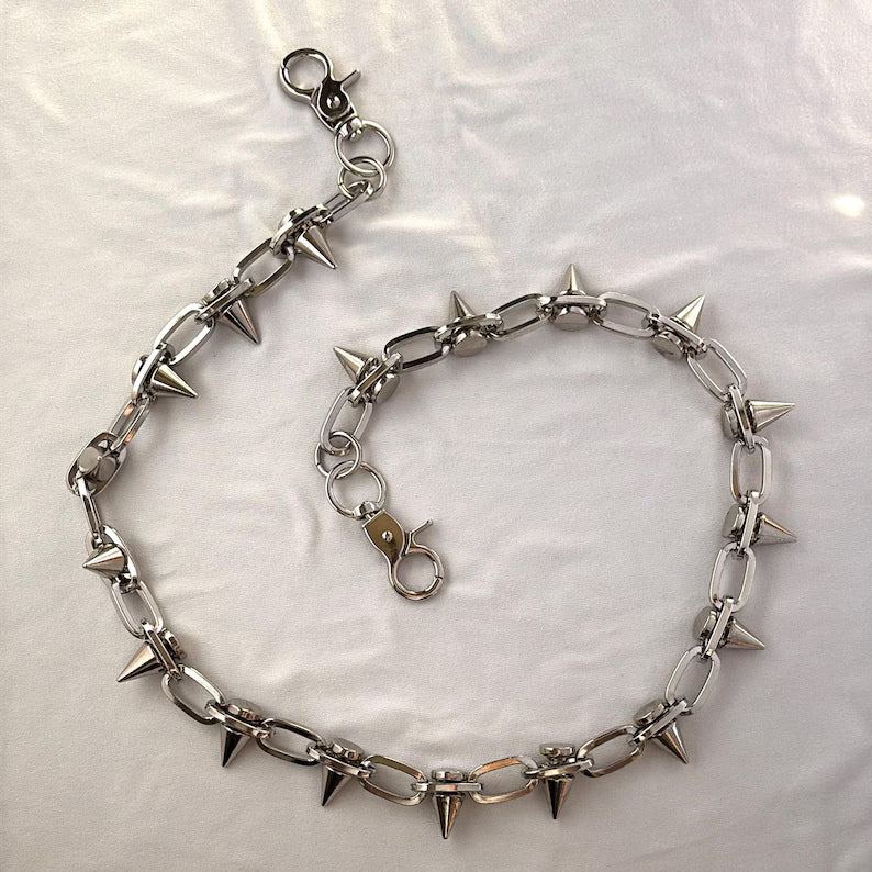 Spiked Punk Wallet Chain Emo